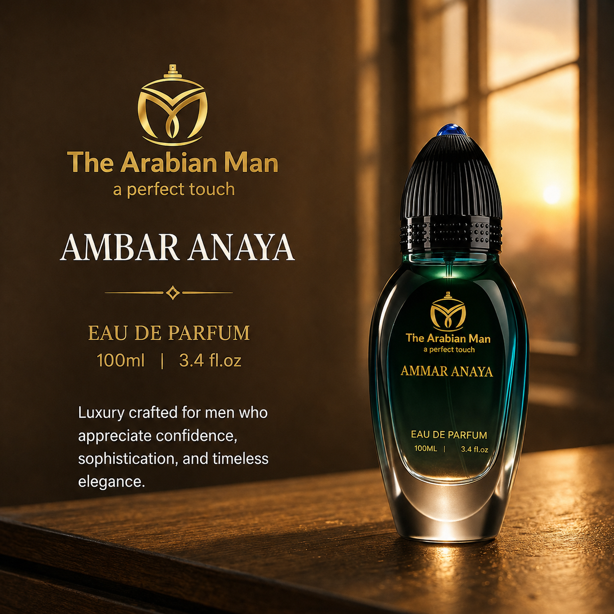 Ambar Anaya Eau de Parfume for Men | The Arabian Man 100ml