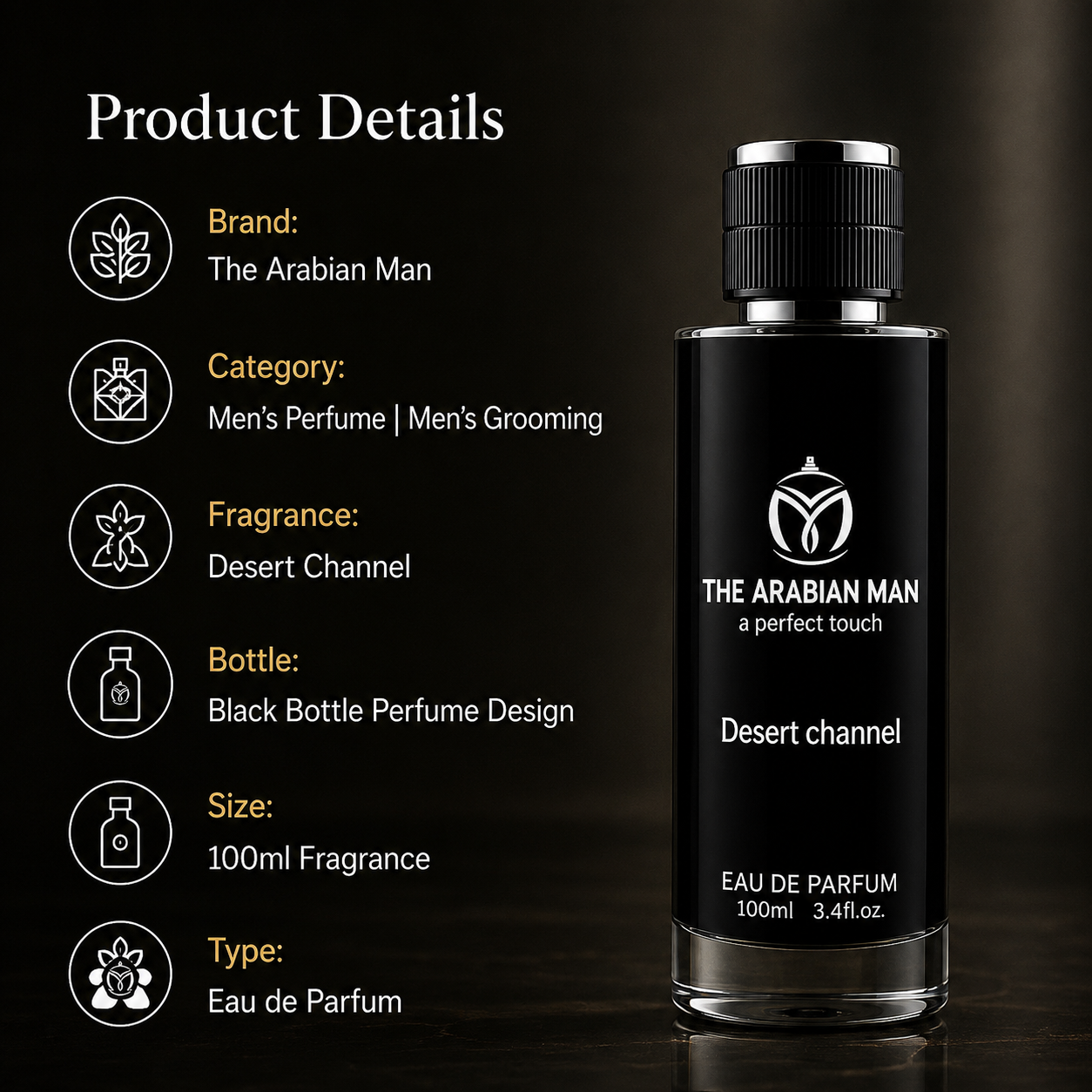 Desert Channel Woody Perfume for Men | The Arabian Man