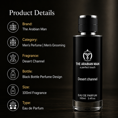 Desert Channel Woody Perfume for Men | The Arabian Man