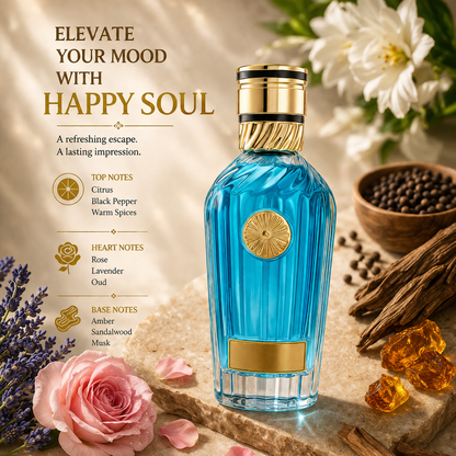 Happy Soul Amber & Tobacco Eau de Parfume | The Arabian Man